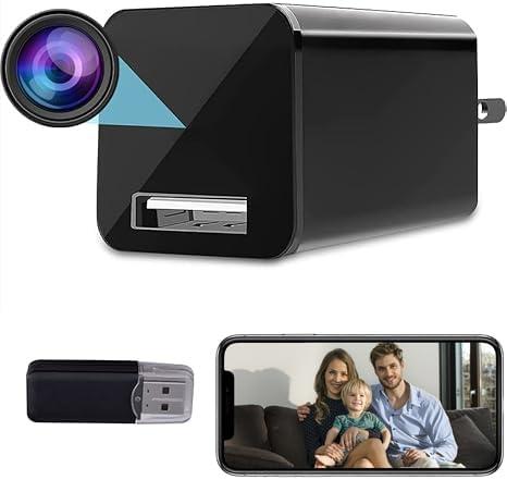 Charger Hidden Camera 1080P Wireless Mini Spy Cameras with WiFi Motion Detection Small Camera for Home Security Nanny Cam