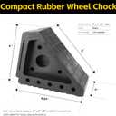 MAXXHAUL 70472 Solid Rubber Heavy Duty Black Wheel Chock 2-Pack, 8" x 4" x 6"
