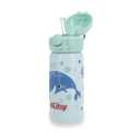 Nuby Thirsty Kids No Spill FlipIt Active Stainless Steel Travel Cup or Water Bottle  14 Oz  18+ Months  Mint Whale  Back to School Essentials