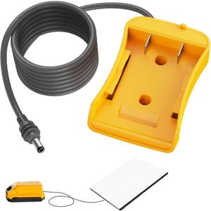 CASMAN Starlink Mini Compatible with Dewalt Battery Adapter for 20V Battery, 5FT Starlink Mini DC 18AWG Power Cable for Starlink Mini Accessories