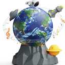 Magnetic Musical Rotating Ball,Space Toys for Kids 3 4 5 6 7 8 9 10 Year Old Boys Girls Sensory Toys for Toddlers Birthday Gifts Educational STEM Toy Playset with Astronauts Rocket Spacecraft Planet