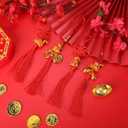 24 Pcs Chinese New Year Decorations 2025 Year of The Snake Pendant Chinese Wealth Snake Knot Tassel for Bonsai Car Hanging Charm Spring Festival Party Supplies