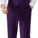 ZOEREA Boys Suit Formal Dress Clothes Big Boy Wedding Outfit Vest+Pants+Dress Shirt+Chain+Adjustable Tie 6-10Y (9-10 Years, Purple)