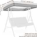 Swing Canopy Replacement, Outdoor Swing Cover, 75"X 47"/84"X 48" Replacement Waterproof Top Cover, Reinforced Edges Rip Proof UV Block for Outdoor Spaces (Grey,83.58x48.03x7.09inch)