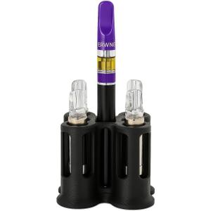 Vape Cartridge Stand, 4-Slot Desktop Holder, 2.5 x 2.5 Inches, Made in the USA