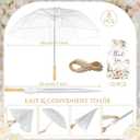 Aodaer 8 Pack Clear Wedding Umbrella Bulk with Foldable Storage Box Transparent Auto Open Foldable Umbrellas Windproof Travel Umbrella for Outdoor Activities, Wedding Anniversary Photography