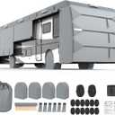 Mofeez Class A RV Cover, Heavy Duty Camper Cover 31-34ft, Extra-Thick 7 Layer Windproof Anti-UV Rip-Stop Class A Motorhome Cover with 2Pcs Extra Straps, 6 Gutter Covers & 4 Tire Covers