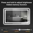 TRAHOME 24"x40" LED Bathroom Vanity Mirror with Lights, Front and Backlit Wall Mirror, Anti-Fog, Dimmable 3 Color Lighting, Memory Function, Shatterproof Glass, Plug-in or Hardwired