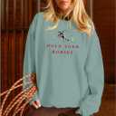 MAPICK Womens Oversized Christian Sweatshirts Fleece Crewneck Sweaters Embroidered GOD IS GOOD Casual Pullover Tops (XXL)