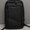 FENRUIEN Work Backpack for Men, Water Resistant Expandable Backpack with USB C Charging Port, Black 15.6 Laptop Backpack