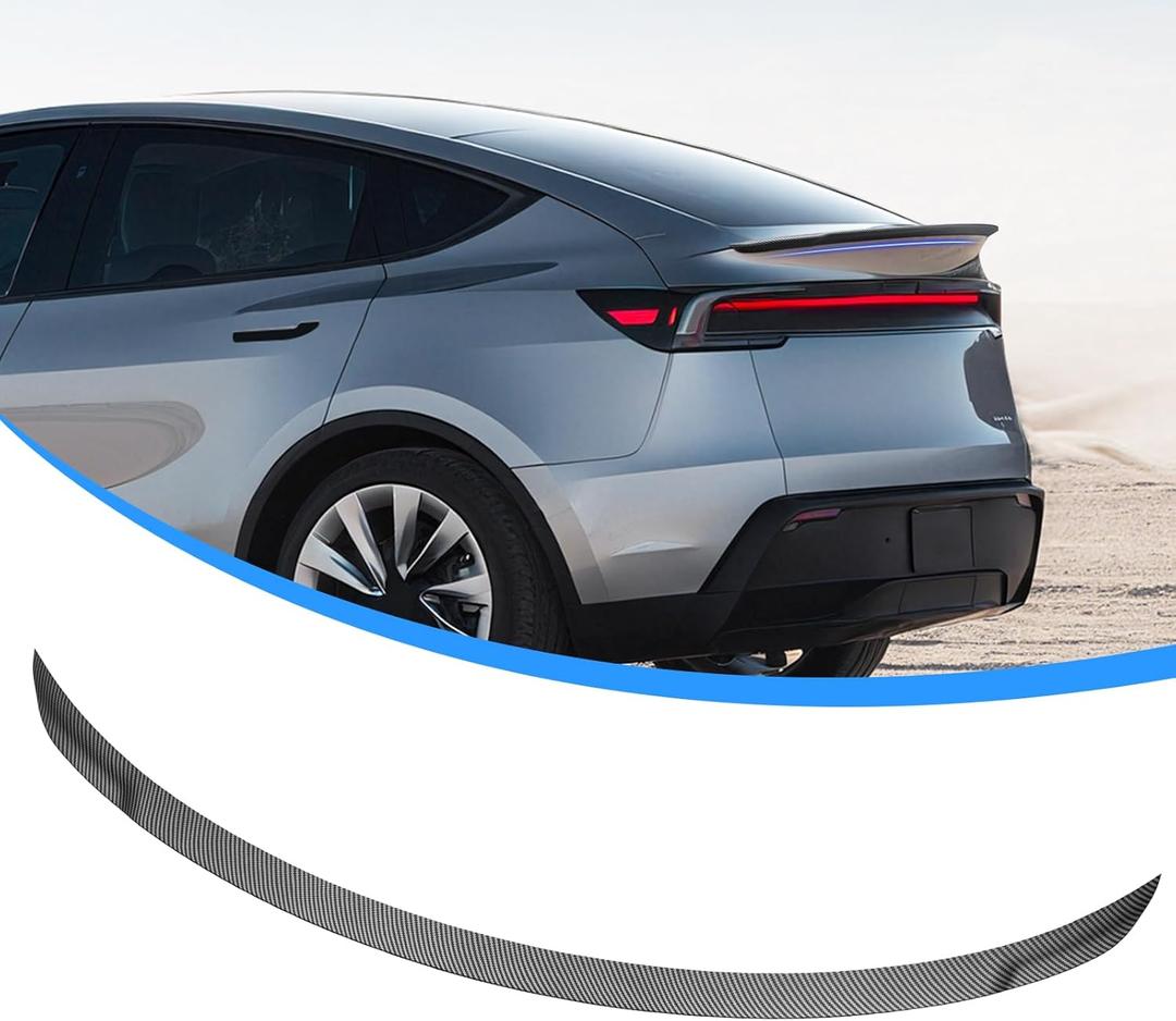 Spoiler for 2026 Tesla Model Y Juniper Premium ABS Plastic with Matte Carbon Fiber Texture (Aerodynamic Upgrade) Rear Spoiler Compatible with New Tesla Model Y 2025-2026 Accessories