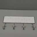 NIKKY HOME Rustic Boho Coat Rack Decorative Floral Wall Mount Large Coat Hook, White Resin 3D Textured Pattern with 4 Hooks Farmhouse Hanging Jackets, Coats, Hats, Bags, Towels