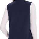 MAGCOMSEN Women's Fleece Vest with Zipper Pockets Zip Up Sleeveless Jackets Lightweight Soft Warm Polar Vest Outerwear (S)
