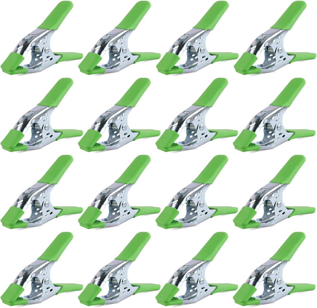 SWANLAKE 16-Piece 6 inch Spring Clamp, Heavy Duty Metal Spring Clamps, Backdrop Clips, 2.4 inch Jaw Opening