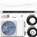GLACER 12000BTU Mini AC Split-System, 20 SEER2 Ductless Air Conditioner w/Pre-Charged Condenser, White (12000BTU, 115V, 20 SEER2)