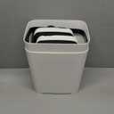 2 Pack 2.7 Gal Bathroom Trash Can with Lid, Automatic Trash Can Small Smart Garbage Can Touchless, Slim Motion Sensor Waterproof Plastic Trash Bins for Bedroom Office Kitchen Toilet (White)