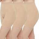 INNERSY Women's Slip Shorts for Under Dresses High Waisted Shorts 2-Pack,Nude, Small