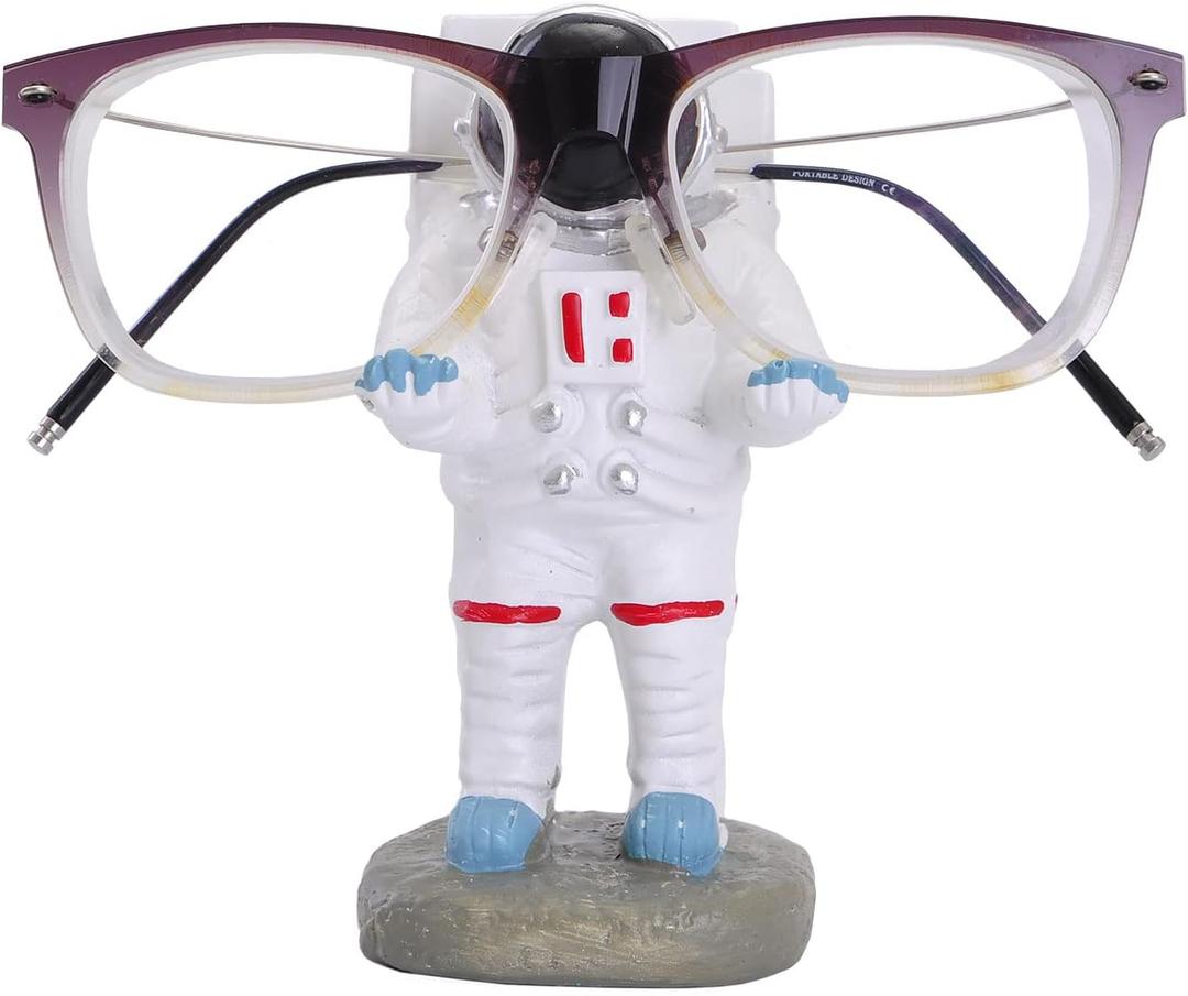 IBWell Funny Decorative Eyeglass Holder Display Stands,Gift for Astronaut Astronomy enthusiast Home Office Glasses Accessories