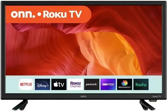 ONN 24-Inch Class HD LED Smart TV 720p Resolution, 60 Hz Refresh Rate, DLED Display, Wireless Streaming 100012590