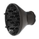 Universal Hair Diffuser Adaptable Hair Dryer Attachment for Blow Dryer Nozzles from 1.7 to 2.2 inch Diameter (Black)