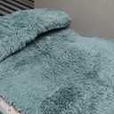 YJ.GWL Fluffy Runner Rugs for Bedroom Living Room Soft Shag Teal Rug 2x6 Feet, Turquoise Green Plush Carpet Non Slip for Nursery Dorm, Fuzzy Bedside Rug for Kids Boys Girls Room Home Decor