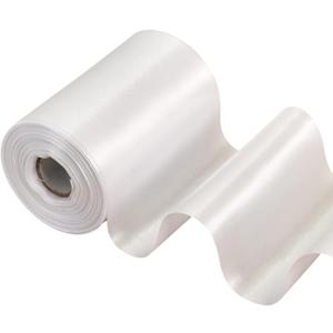 TONIFUL 4 Inch Wide White Solid Satin Ribbon 22yd Fabric Large Ribbon for Cutting Ceremony Grand Opening Sashes Table Car Bows Floral Sewing Craft Gift Wrapping Wedding Party Decoration Halloween