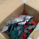 Brizled Red & White C5 Christmas Lights, 33ft 100 LED Christmas Tree Lights, Connectable 120V UL Certified Faceted Xmas Light Outdoor Indoor Xmas Lighting for Christmas Tree Party Roof Decoration