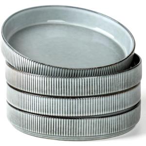 famiware Star 8.25" Pasta Bowls Set of 4, Bowl Plates, Smoky Blue
Microwave & Dishwasher Safe, Salad Bowls for Kitchen, Lead-free and Cadmium-free, Stoneware Scratch Resistant Plates Bowls