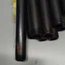 10 Pack 1/2 Inches x 6 Inches Black Malleable Steel Nipples Fitting, DIY Steampunk Industrial Vintage Style.