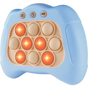 Pop The Target! Handheld Speed Push Game Machine: A Fun Multiplayer Game for Family. Sensory Fidget Toy Christmas Toys Gifts for 6 7 8 9 10 11 12 Years Old Kids Road Trip Car Games Light Blue