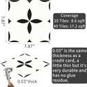 MORCART Peel and Stick Floor Tile Star Waterproof Vinyl Flooring DIY Flooring for Bathroom, Kitchen, Fireplace, Pet House, Stairs, Bedrooms, Wall, Store(40PCS,7.87" x 7.87",White)