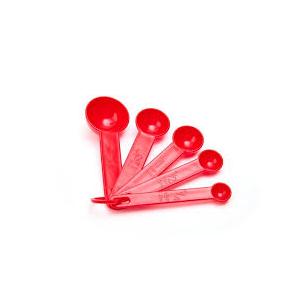 6Piece Measuring Spoons. Red