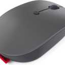 Lenovo Go Multi-Device Wireless Mouse, 2.4GHz Nano USB-C Receiver, Bluetooth, Adjustable DPI, USB-C Rechargeable Battery, Qi Wireless Charging, Ambidextrous, GY51C21211, Grey