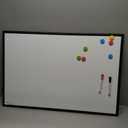 WALGLASS Dry Erase Calendar Whiteboard for Wall, 36" x 24" Double-Sided Monthly Calendar White Board with Black Aluminum Frame, Hanging or Wall Mount Whiteboard for Home, Office, School