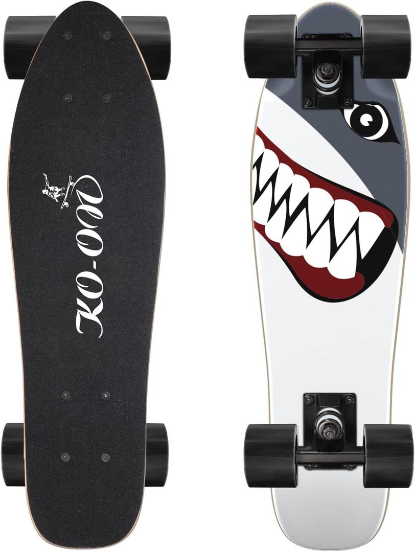 KO-ON Skateboard, 22 Inch Mini Cruiser Complete Skateboard