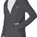 Roadbox Men's UPF 50+ Sun Protection Hoodie Jacket Lightweight Zip Fishing Hiking UV Shirts with Pockets and Thumbholes (Gray, XL)