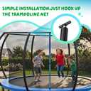 Wadoy Trampoline Poles Replacement Enclosure Poles Kit Universal Fits 6 Straight or Curved Poles Round Frame with Clamp and Hardware for 12Ft, 13Ft, 14Ft, 15Ft, 16 Ft Trampolines