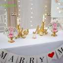 BLOSMON Fake Flowers Ball Centerpieces: 2 Pcs Pink Rose Babys Breath Artificial Flowers Wedding Decoration for Table Silk Kissing Floral Bouquet Arrangements for Home Party DIY Decor