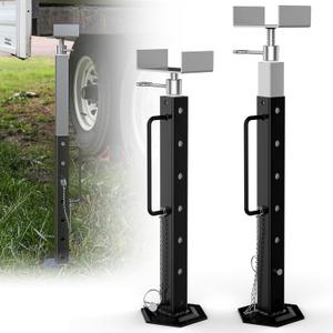 RV Slide Out Support Jacks Adjustable from 19'' to 47'', Universal Heavy-Duty Camper Stabilizer Jacks for RV Travel 5th Wheel, Up to 5000 LBS Capacity (2 Pcs) (Silver)