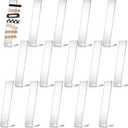 15 Pieces Acrylic Hair Clip Display Stand, Clear L-Shaped Hairpin Barrette Stand Holders, Tabletop Hair Clip Organizer Storage Rack for Hair Bow, Headbands, Hair Ties, Teen Girls, Women