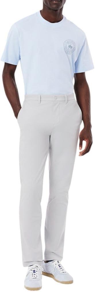 Lacoste Men's Core Collection Slim Fit Solid Trousers (33 Regular, Gray)
