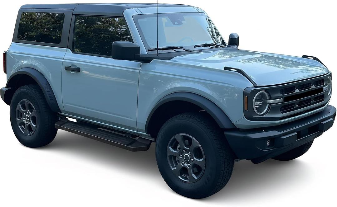 6-Inch Running Boards Fit for Ford Bronco Accessories 2-Door 2021 2022 2023 2024 2025 2026, Aluminum Alloy Side Step Bars with Brackets, Anti-Slip Nerf Bars (Fit for Bronco 2-Door 2021+)