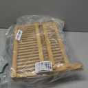 HBlife Bamboo Dish Drying Rack with Utensil Holder, 3Tier Large Collapsible Wooden Dish Drainer Rack, Folding Drying Holder Dish Drainer for Kitchen Counter