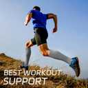 Compression Socks for Women & Men 15-20mmHg Knee High Support Socks for Running Athletic Travel (Small-Medium, Gray (3 Pairs))