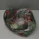 6' Long Christmas Artificial Pine Needle Garland Wired Rustic Twig Vine Birch with Assorted Faux Red Berries Eucalyptus Leaves Natural Pine Cones Fir Sprigs Holiday Season Winter Decor