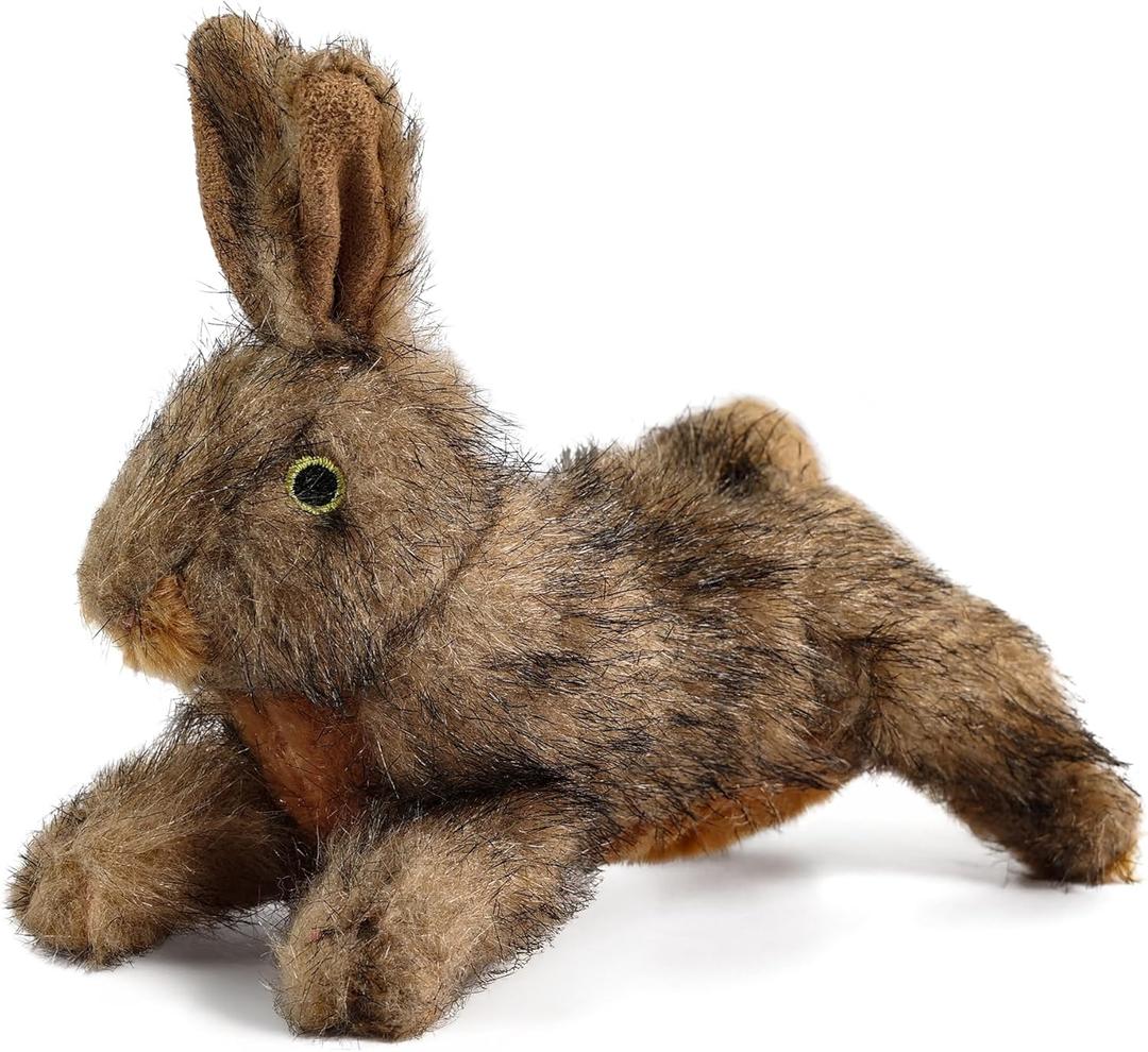 ALL FOR PAWS Squeaky Dog Toys, Dog Stuffed Animal Toys, Plush Toy for Small Medium Large Dogs, Puppy Chew Toy with Squeaker, Brown Rabbit-S (Small (Pack of 1))