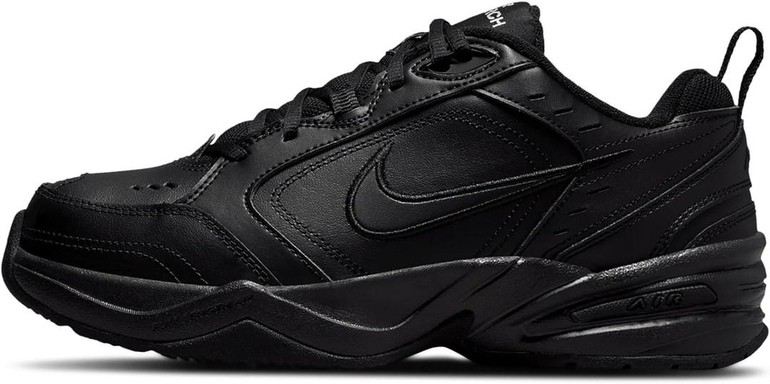 Nike Men's Air Monarch IV Training/Workout Shoes (9.5 X-Wide, Black/Black)