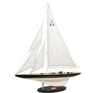 SAILINGSTORY Wooden Sailboat Decor Ship Model Yacht Rainbow, 28"