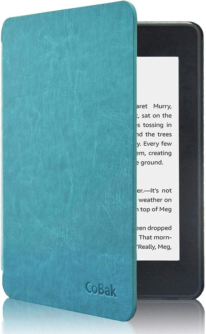 CoBak Case for 6" Kindle Paperwhite 10th Gen 2018 - PU Leather Smart Cover with Auto Sleep Wake Feature, Sky Blue