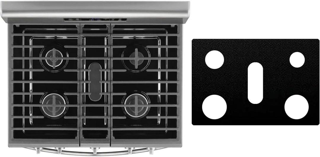 Custom Fit Reusable Burner Liner for Whirlpool Gas Range Stove Protect Your Stovetop with this Splatter Guard Cover - WFG535S0JV
